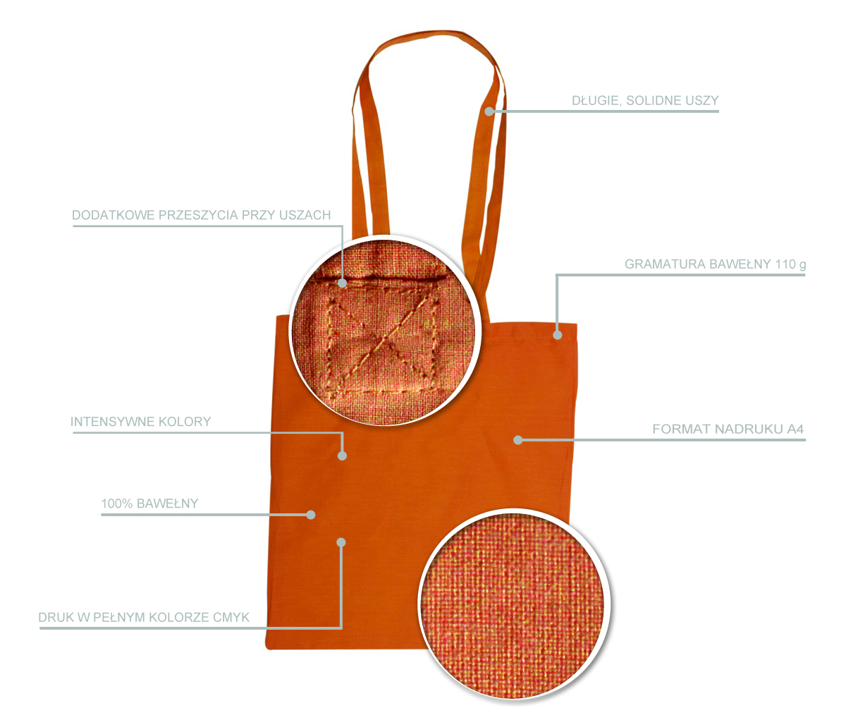 Kolorowe torby bawełniane